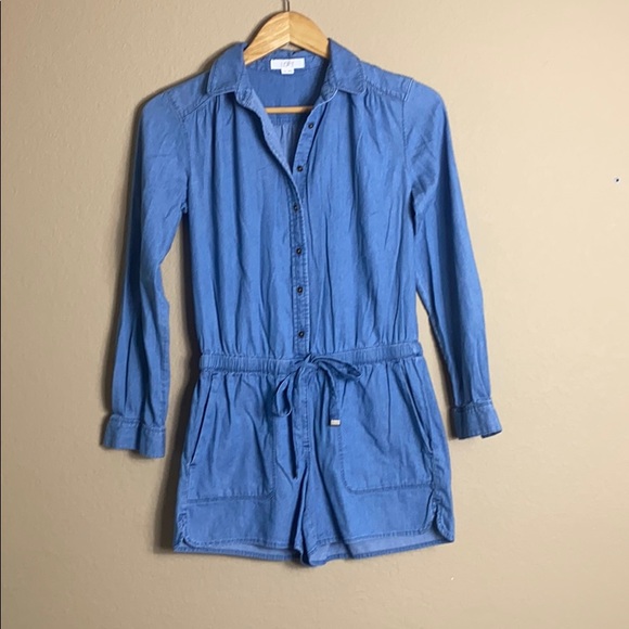 LOFT Pants - Women’s Ann Taylor Loft chambray romper